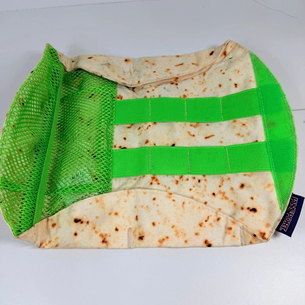 JanSport Burrito Accessory Pouch Unisex One Size Tan Tortilla Print School